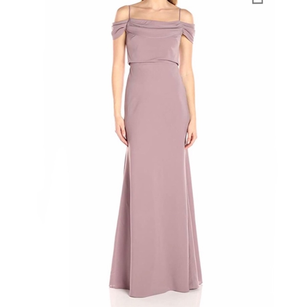 LIKE NEW 8 Jenny Yoo Fig Stretch Crepe 1511 Sabine Dress Size 8